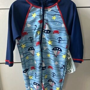 Kids Swimwear with Sea Creatures Design